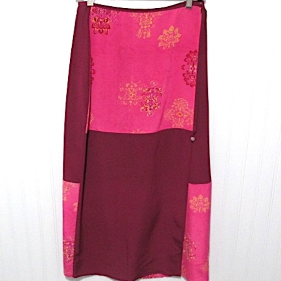Amanda Smith Dresses & Skirts - Amanda Smith Purple Pink Silk Wrap Skirt, Size PM